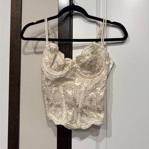 Victoria's Secret Cream Lace corset top